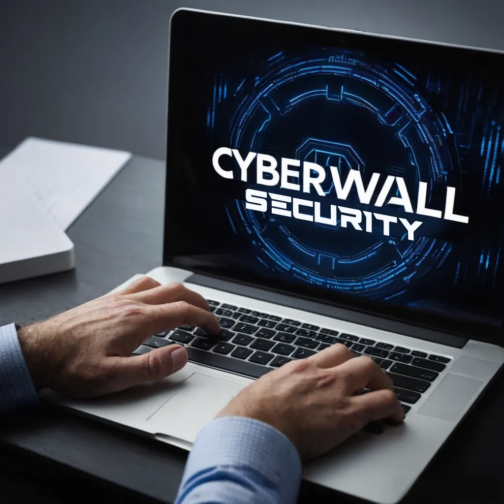 CyberWall Security on a laptop